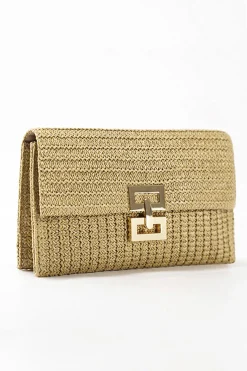 MICAS Bags|Accessories-Straw Weave Clutch Bag