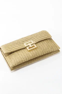 MICAS Bags|Accessories-Straw Weave Clutch Bag