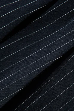 MICAS Mini Dresses-Stripe Print Pleated Belted Mini Dress ROYAL