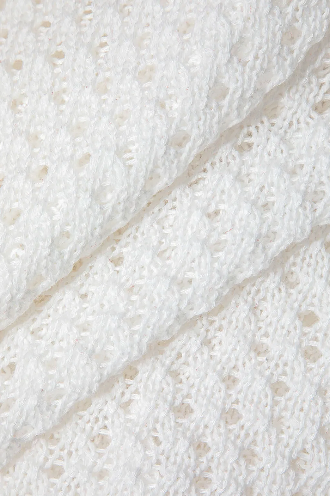 MICAS Knit Sets-Striped Crochet Knit Cardigan and Shorts Set