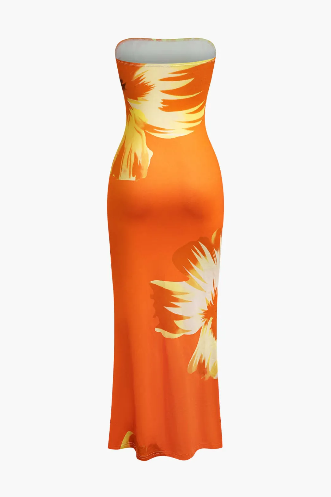 MICAS Maxi Dresses-Sunny Floral Cascade Strapless Midi Dress
