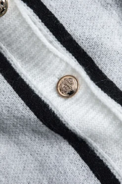 MICAS Outerwear|Knitwear-Sweater Button Detail Cardigan WHITE