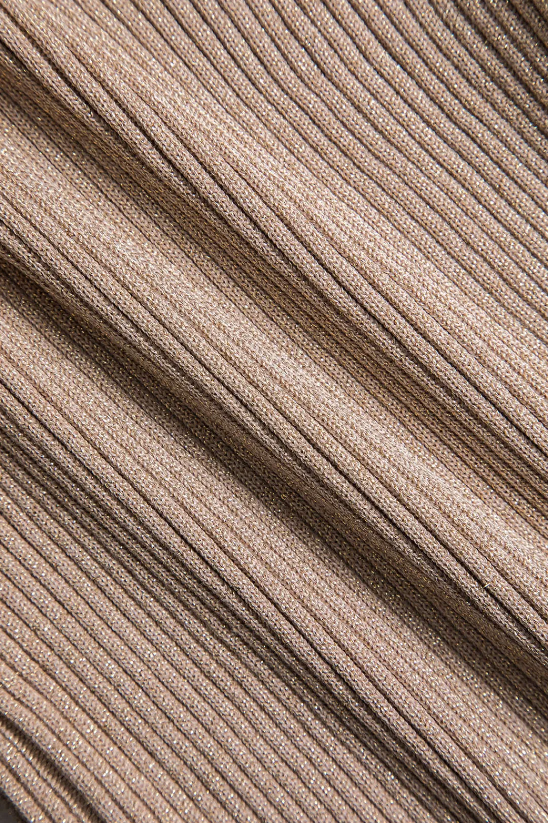 MICAS Knit Sets-Sweater Knit Ruffle Top And Skirt Set KHAKI