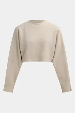 MICAS Knitwear|Knit Sets-Sweater Long-Sleeve Top And Dress Set BEIGE