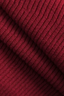 MICAS Knitwear|Knit Bottoms-Sweater Mini Skirt BURGUNDY