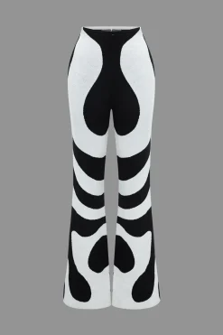 MICAS Vacation Sets|Knit Bottoms-Sweater Trousers Contrast Color