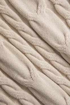 MICAS Knit Tops-Sweater Zipper Long-Sleeve Top BEIGE