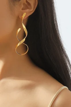 MICAS Earrings|Accessories-Swirl Spiral Earrings GOLD