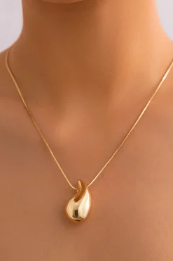 MICAS Necklaces|Accessories-Teardrop Pendant Necklace GOLD