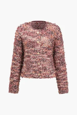 MICAS Outerwear|Outerwear-Textured Button Jacket MULTICOLOR