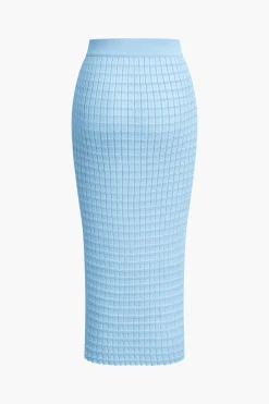 MICAS Skirt Sets|Vacation Sets-Textured Crop Tank Top And Skirt Set