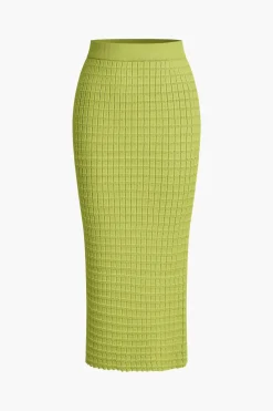 MICAS Skirt Sets|Vacation Sets-Textured Crop Tank Top And Skirt Set