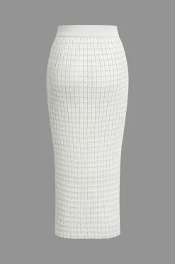 MICAS Skirt Sets|Vacation Sets-Textured Crop Tank Top And Skirt Set