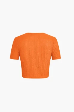 MICAS Skirt Sets|Vacation Sets-Textured Crop Top And Drawstring Ruched Skirt Set