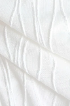 MICAS Long Sleeve Dresses|Mini Dresses-Textured Ruffle Long Sleeve Mini Dress WHITE