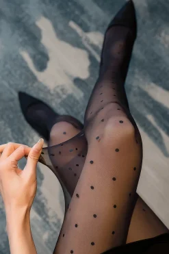 MICAS Tights|Accessories-Thin Polka Dot Tights