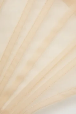 MICAS Tube Tops|Corset & Bustier Tops-Tie Back Sheer Mesh Corset Strapless Top LIGHT PINK