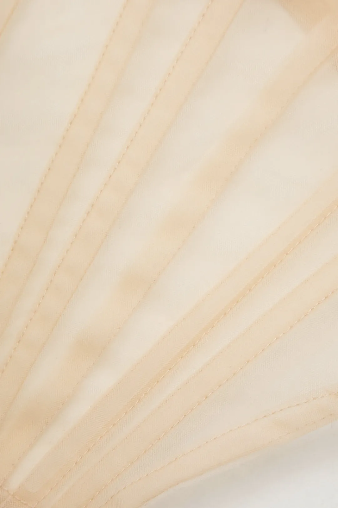 MICAS Tube Tops|Corset & Bustier Tops-Tie Back Sheer Mesh Corset Strapless Top LIGHT PINK