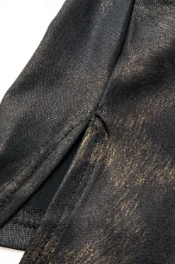 MICAS Tube Tops-Tie Dye Asymmetric Strapless Top BLACK