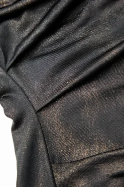 MICAS Tube Tops-Tie Dye Asymmetric Strapless Top BLACK