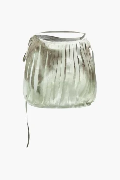 MICAS Skirt Sets-Tie Dye Destroyed Halter Top And Asymmetric Mini Skirt Set GRAY