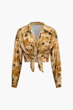 MICAS Long Sleeve Tops|Long Sleeves Tops-Tie Dye Long-Sleeve Shirt YELLOW