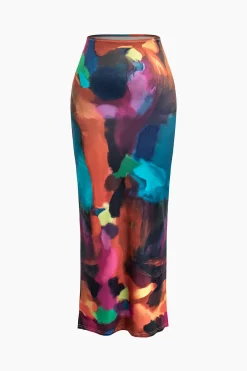 MICAS Skirts-Tie Dye Maxi Skirt