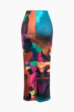 MICAS Skirts-Tie Dye Maxi Skirt