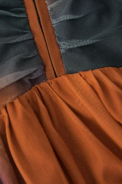 MICAS Mini Dresses-Tie Dye Mesh Ruched Strapless Mini Dress MULTICOLOR