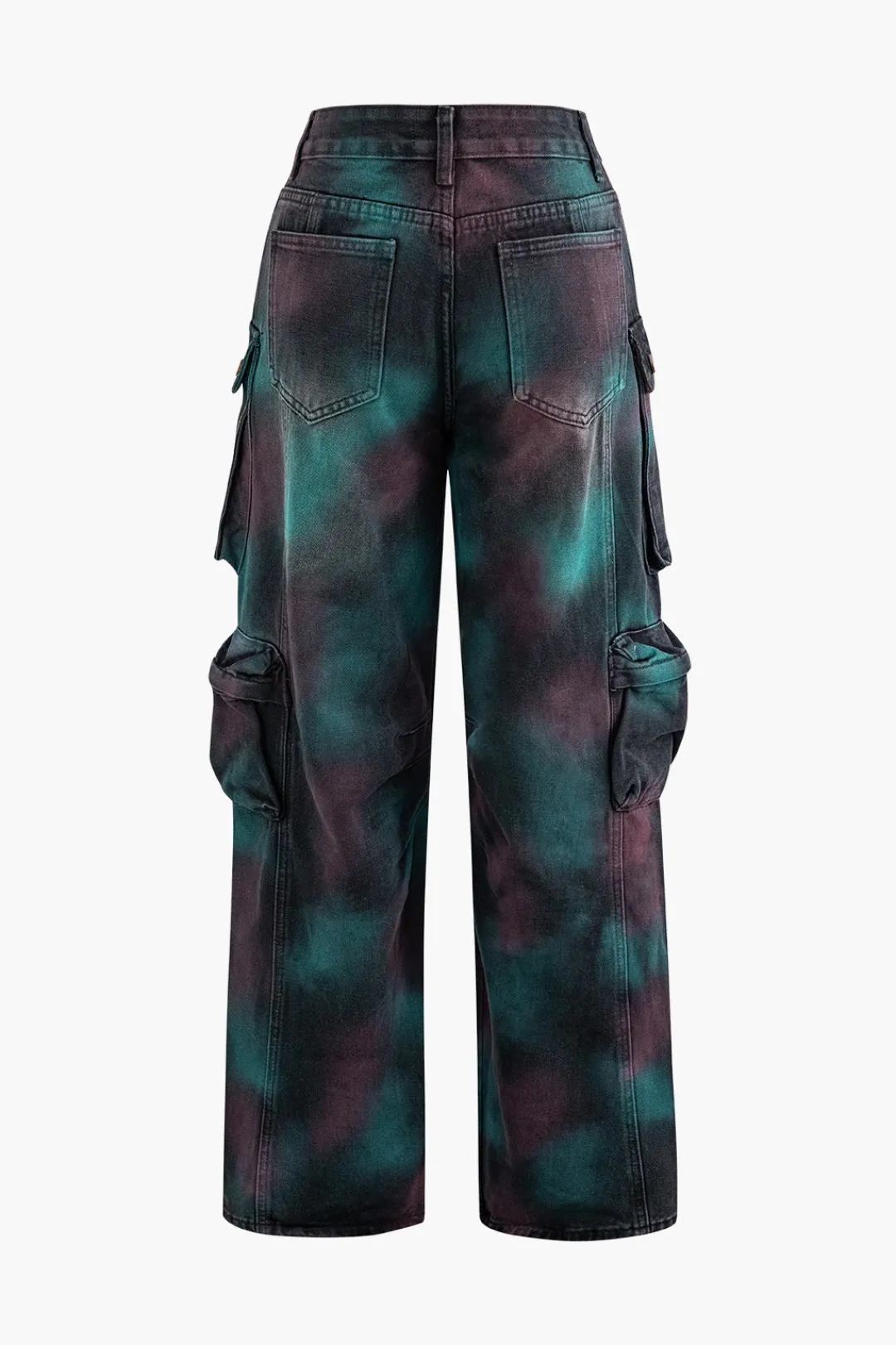 MICAS Cargo Pants|Jeans-Tie Dye Multi Pocket Straight Leg Cargo Jeans MULTICOLOR