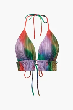 MICAS Pant Sets|Vacation Sets-Tie Dye Plisse Halter Top And Pants Set MULTICOLOR