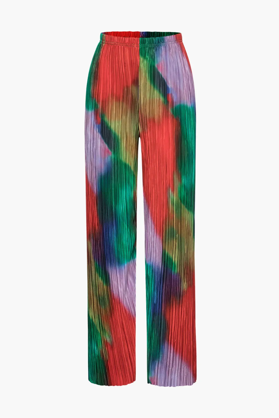 MICAS Pant Sets|Vacation Sets-Tie Dye Plisse Halter Top And Pants Set MULTICOLOR