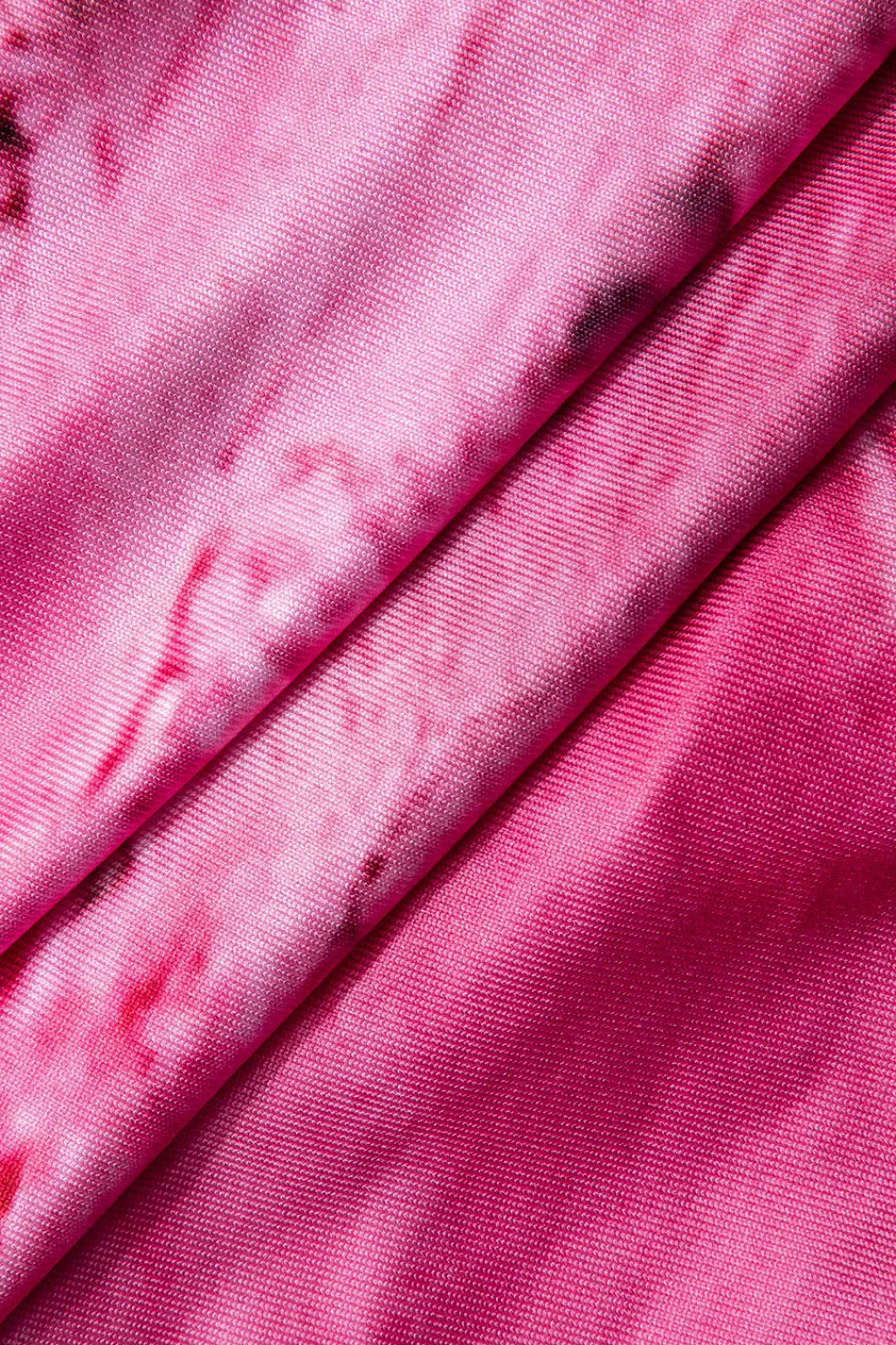 MICAS Mini Dresses-Tie Dye Ruched Drawstring Halter Mini Dress PINK