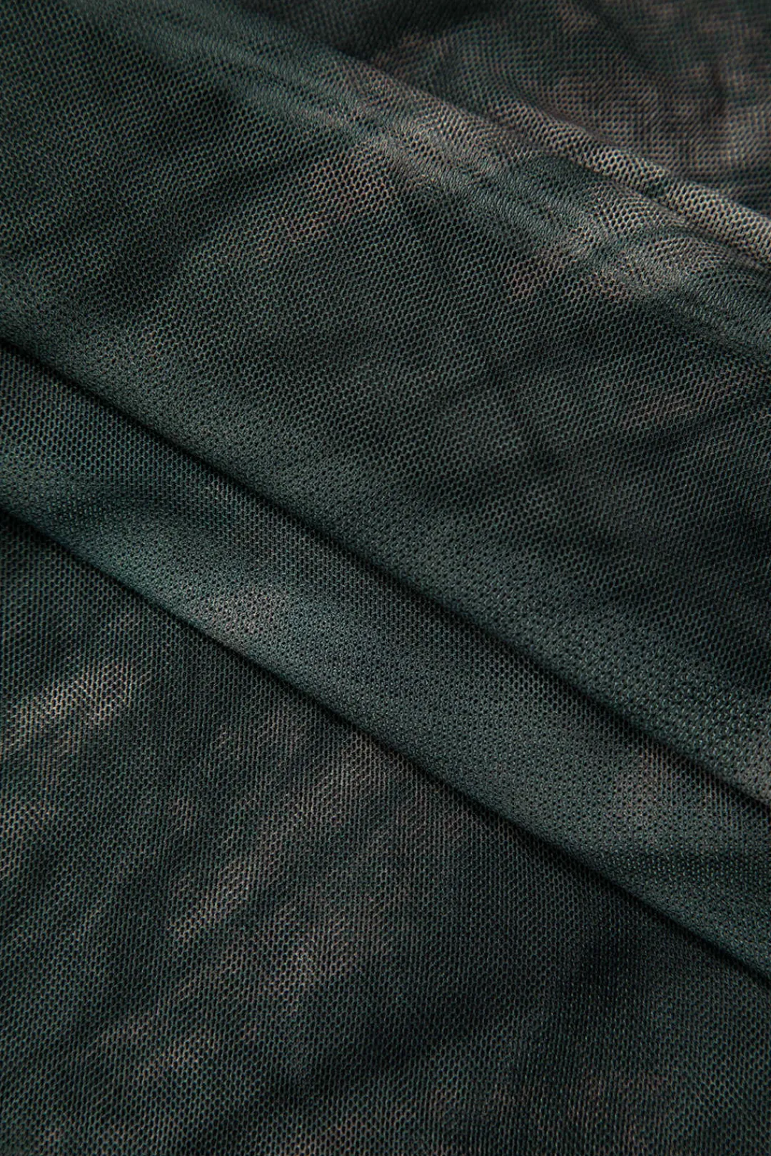 MICAS Long Sleeve Tops|Long Sleeves Tops-Tie Dye Ruched Mesh Long Sleeve Top MOCHA