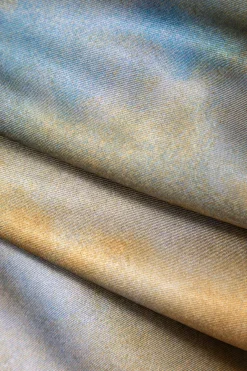 MICAS Maxi Dresses-Tie Dye V-neck Satin Maxi Dress MULTICOLOR