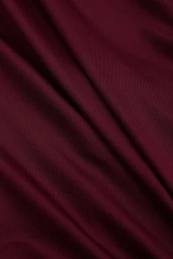 MICAS Long Sleeve Dresses|Midi Dresses-Tie Front Ruched Long Sleeve Midi Dress BURGUNDY