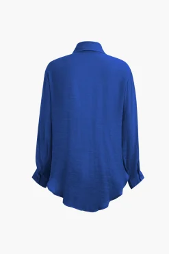 MICAS Pant Sets|Vacation Sets-Tie Front Shirt And Wide Leg Pants Set