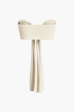 MICAS Pant Sets|Vacation Sets-Tie Knot Front Ruched Tube Top And Pleated Wide Leg Pants