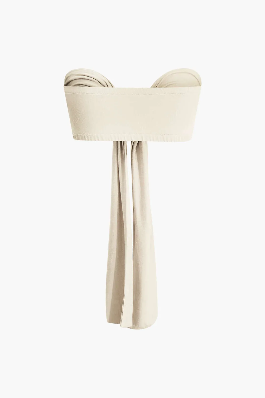 MICAS Pant Sets|Vacation Sets-Tie Knot Front Ruched Tube Top And Pleated Wide Leg Pants