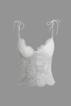 MICAS Tank Tops & Cami-Tie Lace Cami Top