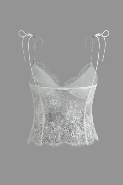 MICAS Tank Tops & Cami-Tie Lace Cami Top