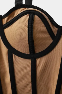 MICAS Corset & Bustier Tops|Tank Tops & Cami-Tie Up Corset Bustier Cami Top