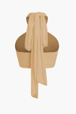 MICAS Tank Tops & Cami-Tie-Back Cross Halter Tank Top