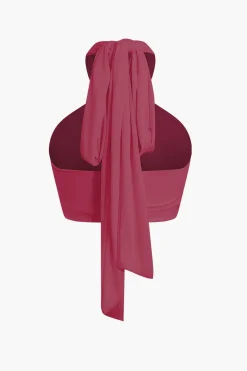 MICAS Tank Tops & Cami-Tie-Back Cross Halter Tank Top