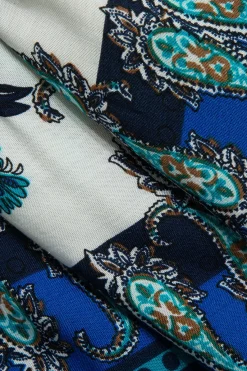 MICAS Shorts-Tropical Print Knot Skort Contrast Color