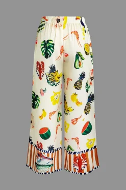 MICAS Pant Sets-Tropical Print Tank Top And Pants Set MULTICOLOR