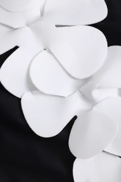 MICAS Swimwear-Tummy Control Appliques Detail One-Piece Swimsuit BLACK