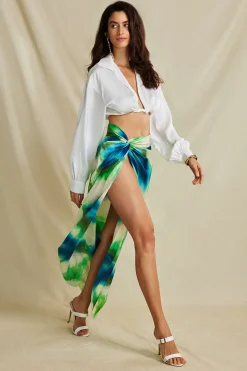 MICAS Long Sleeve Tops|Long Sleeves Tops-Twist Knot Long-Sleeve Shirt WHITE