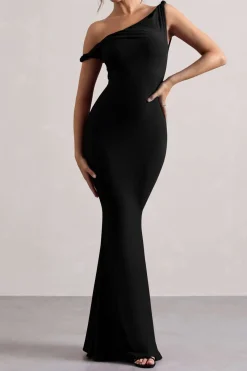 MICAS Maxi Dresses-Twist Knot Maxi Dress BLACK