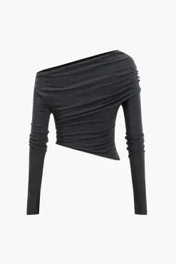 MICAS Skirt Sets-Twist Knot Top And Skirt Set DARK GRAY